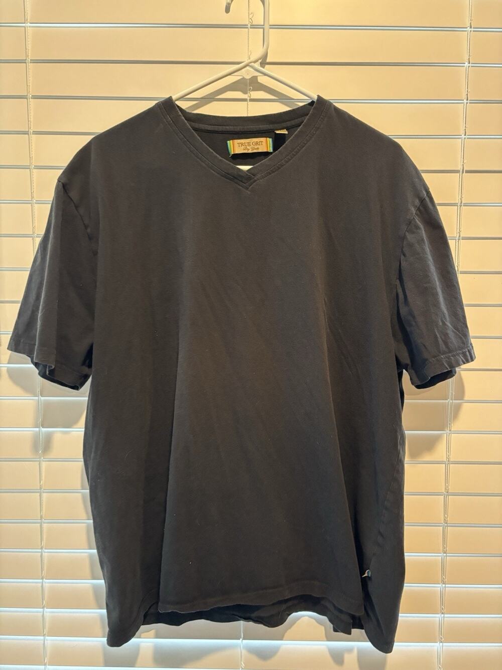 True Grit Black Short Sleeve Cotton Blend T-Shirt Men's L